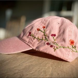 Embroidered Floral Hat